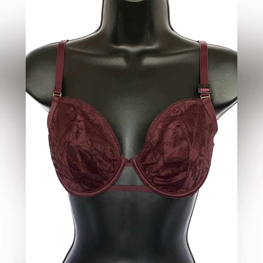 NWT WINE Unlined Underwire, 32DD *P1046